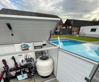 Schwimmbadtechnik & Gartenbau, Pools, Gärten, Beleuchtung, Solarenergie und Wärmepumpentechnik